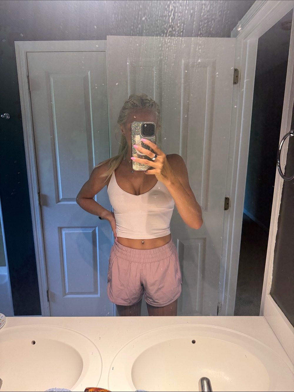 lululemon athletica Lavender Run Short with Elastic Waist